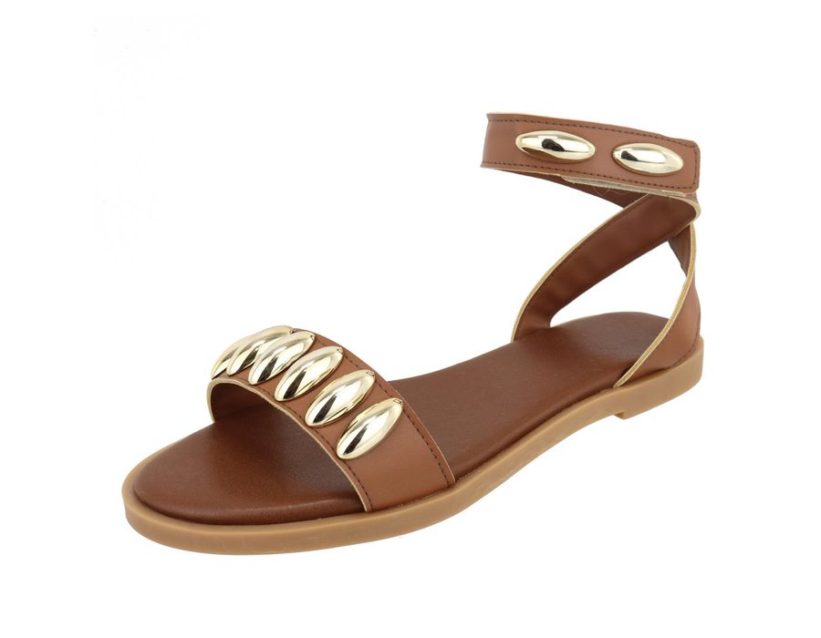 Flat Rasteira Nina Caramelo | KUENTO SHOES