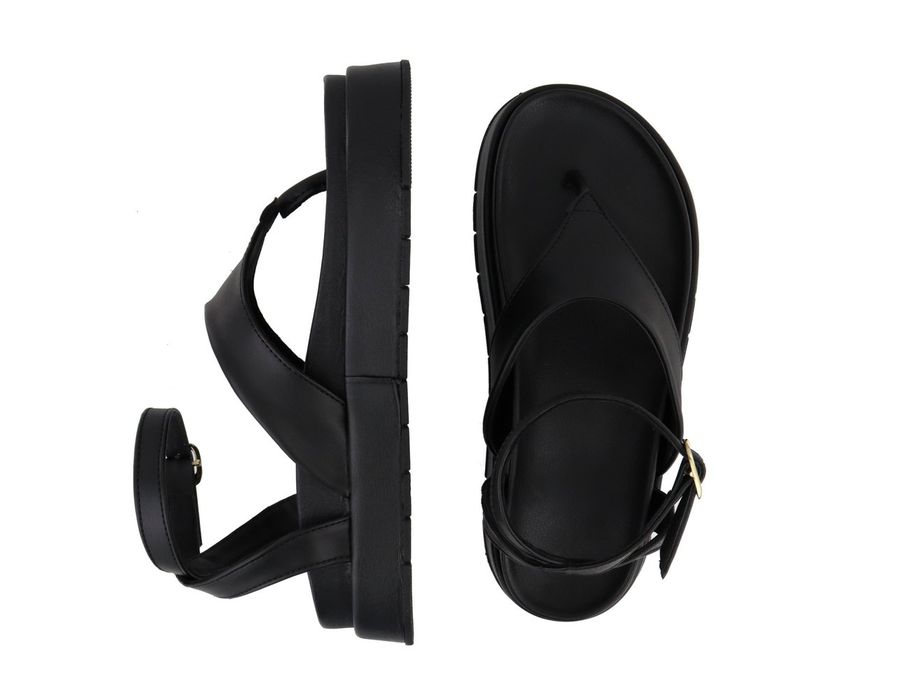 Sandália Flatform Bianca Preta | KUENTO SHOES