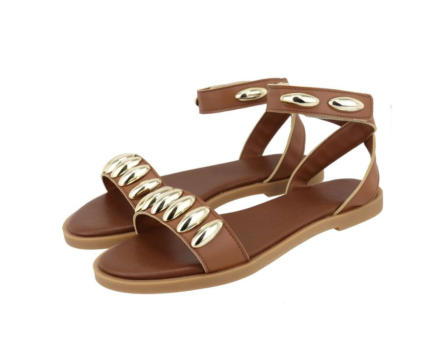 Flat Rasteira Nina Caramelo | KUENTO SHOES