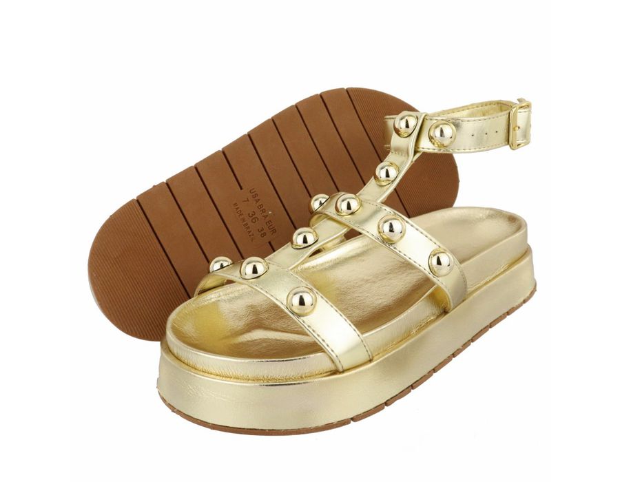 Flatform Virginia Ouro Light | KUENTO SHOES