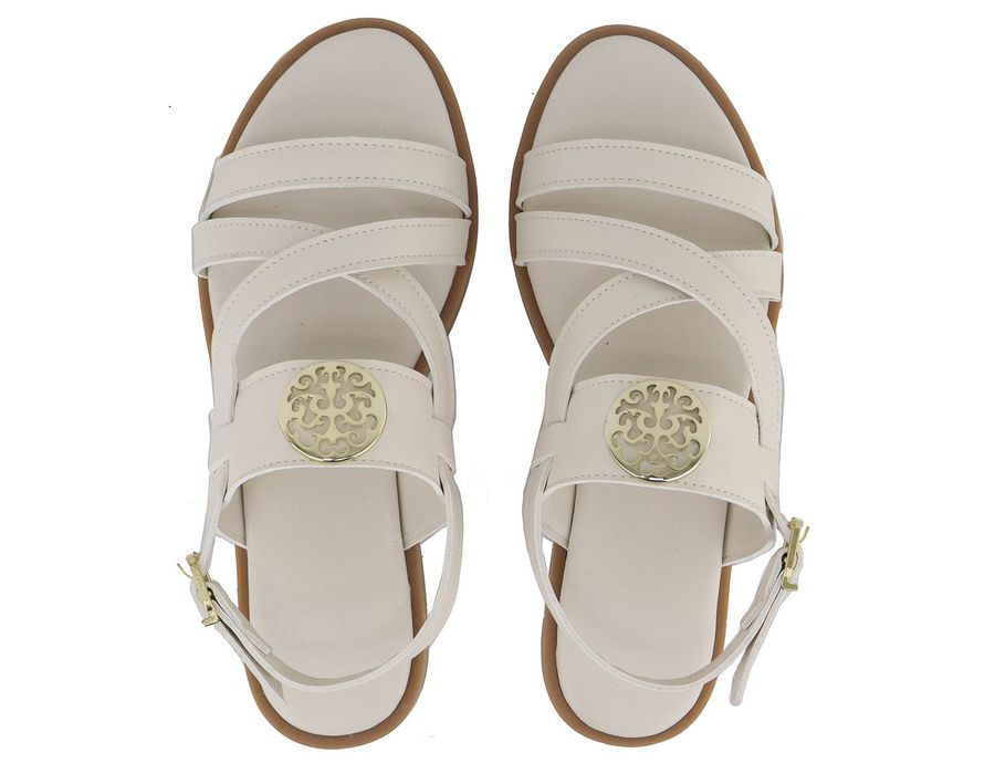 Flat Rasteira Lele Off White | KUENTO SHOES