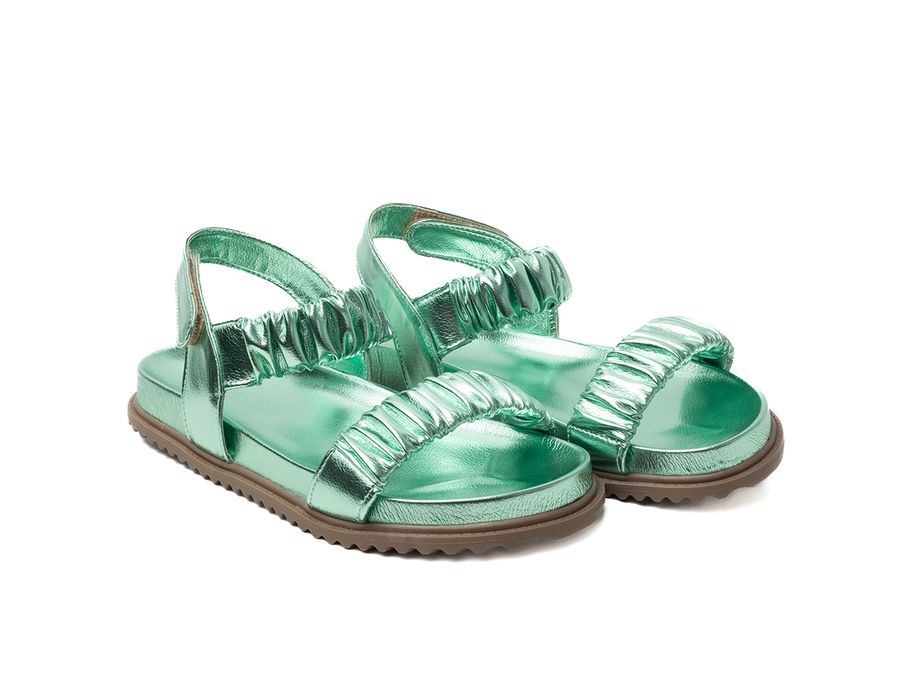Papete Kely Metalizado Verde | KUENTO SHOES