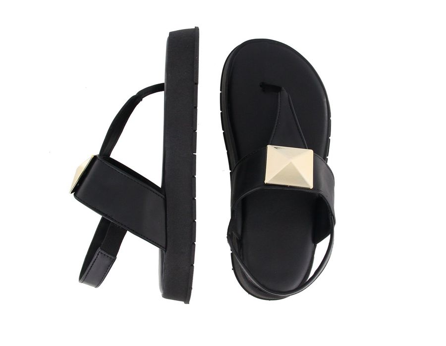 Sandália Flatform Cintia Preta | KUENTO SHOES