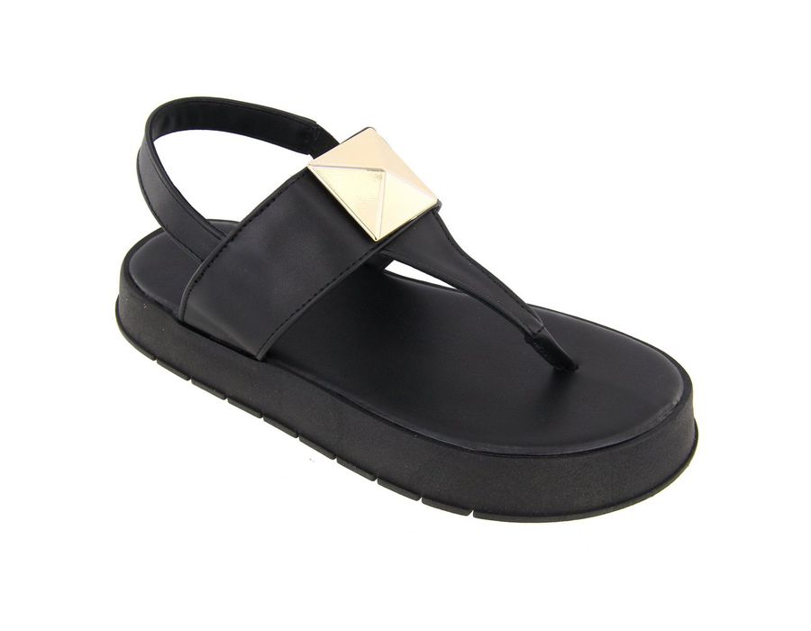 Sandália Flatform Cintia Preta | KUENTO SHOES