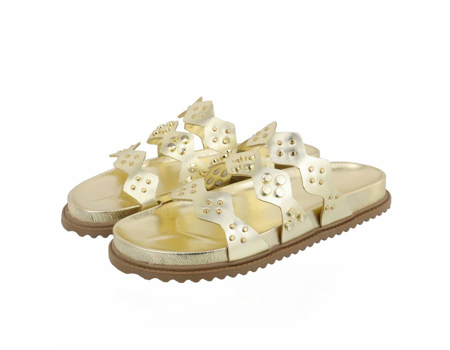 Flat Lia Ouro Light | KUENTO SHOES