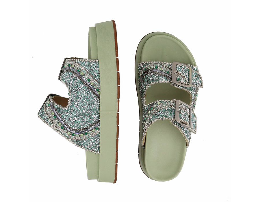 Flatform Aurora Verde Menta | KUENTO SHOES