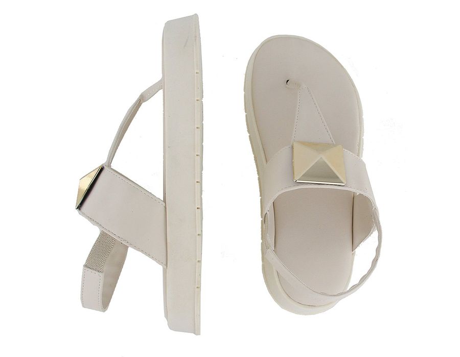 Sandália Flatform Cintia Off White | KUENTO SHOES