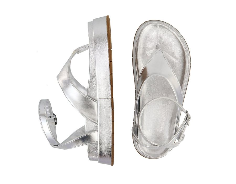 Sandália Flatform Bianca Prata | KUENTO SHOES