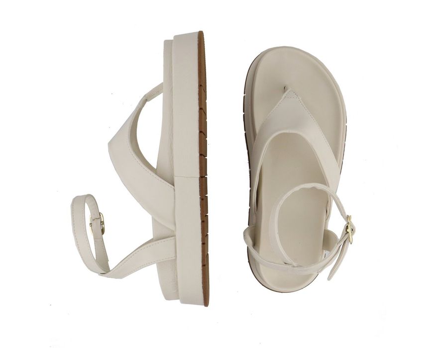 Sandália Flatform Bianca Off White | KUENTO SHOES