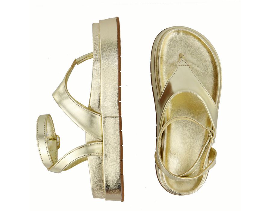 Sandália Flatform Bianca Ouro Light | KUENTO SHOES